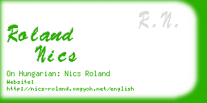 roland nics business card